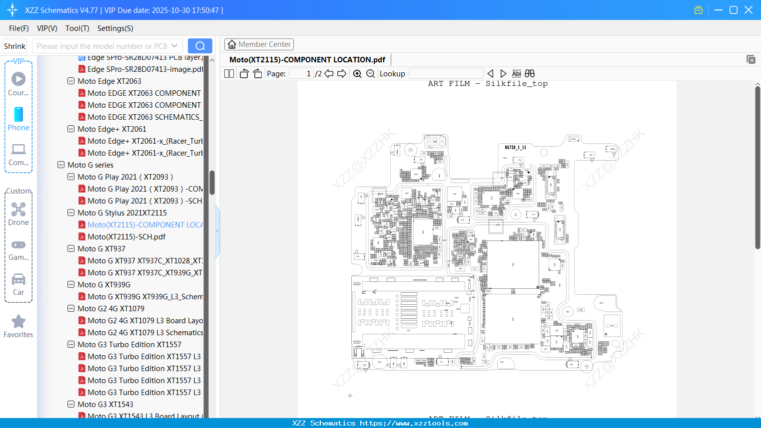 Motorola Moto(XT2115)-COMPONENT LOCATION